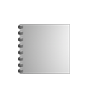 Broschüre mit Metall-Spiralbindung, Endformat Quadrat 9,8 cm x 9,8 cm, 116-seitig