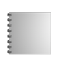 Broschüre mit Metall-Spiralbindung, Endformat Quadrat 14,8 cm x 14,8 cm, 216-seitig