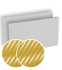 Visitenkarten quer 5/5 farbig 85 x 55 mm mit beidseitig partieller UV-Lackierung <br>beidseitig bedruckt (CMYK 4-farbig + 1 Gold-Sonderfarbe)