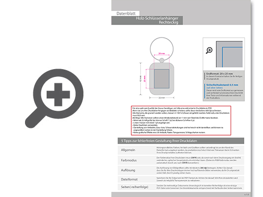 Product Bild holz-schl__sselanh__nger_rechteckig_mit_einseitiger_lasergravur