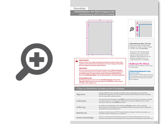 Product Bild eintrittskarte_mit_f__lschungsschutz_din_a7__mit_perforierung_(4_0_einseitig_bedruckt)