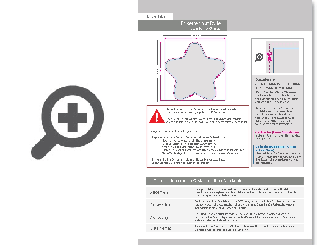 Product Bild hochwertige_etiketten_auf_rolle_in_stern-form