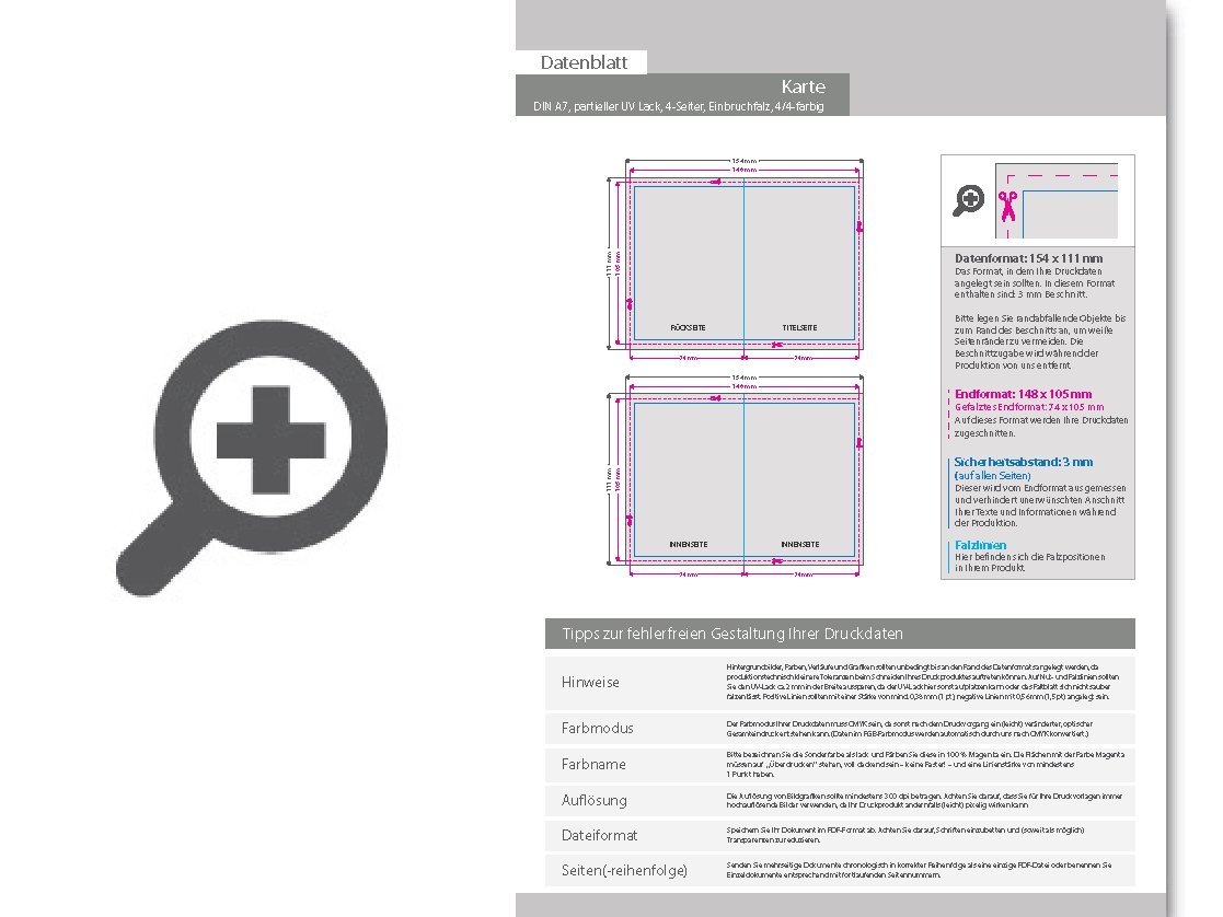 Product Bild einladungskarte_din_a7_4-seiter_4_4_farbig_mit_beidseitig_partieller_uv-lackierung