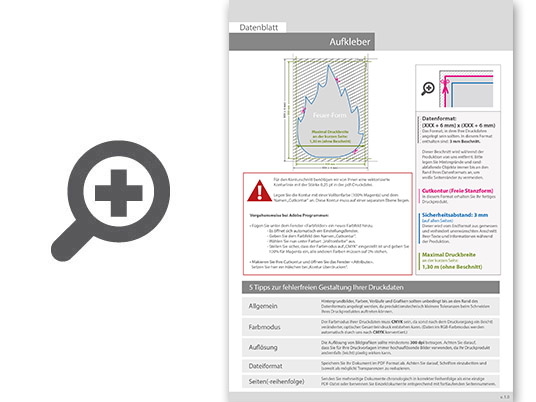 Product Bild wiederabl__sbare_klebefolie_in_feuer-form_konturgeschnitten___einseitig_4_0-farbig_bedruckt